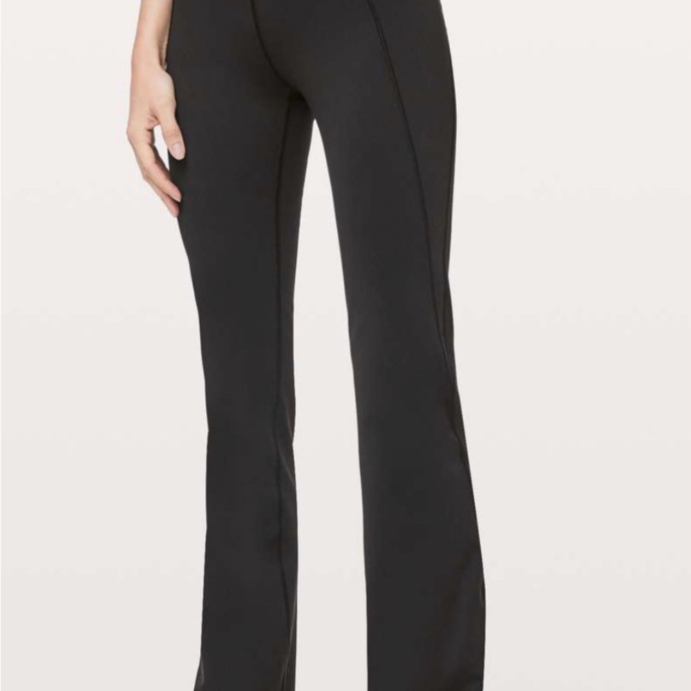 lululemon athletica Black Boot-Cut Flare Pants with Contour Seams